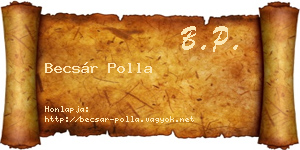 Becsár Polla névjegykártya